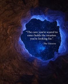 the cave you're scared to enter holds the creature you're looking for