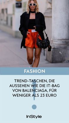 An sämtlichen Influencer*innen-Armen baumelt gerade die "Le Cagole" von Balenciaga. Bei H&M und C&A gibt's schöne Lookalikes der Trend-Tasche, die auch noch weniger als 23€ kosten. Entdecke sie hier! #instyle #instylegermany #balenciaga #tasche Influencer, Balenciaga, Mini Skirts