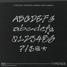 the upper and lower letters are drawn on a blackboard with white ink, which has been