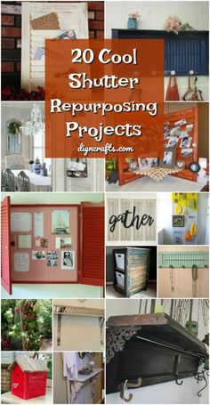 the collage shows different types of shutters and other things to do with them