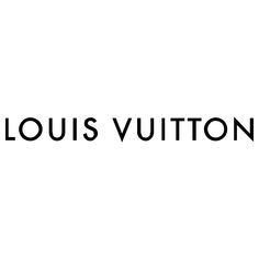 the louis vutton logo is shown in black on a white background with an orange stripe