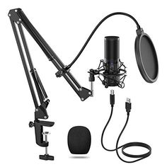 an image of a microphone and headphones on a white background with clippings