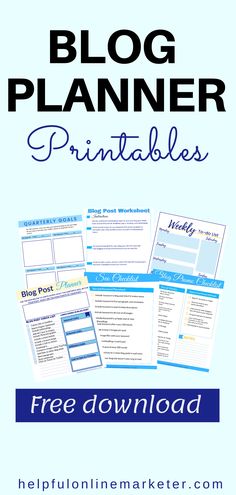 the ultimate blog planner printables for bloggers to use on their own website