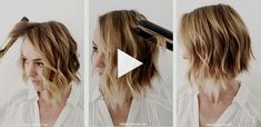 ▷ ▷ Easy Beach Waves for Short Hair - See Mama Go..! Waves For Short Hair, Easy Beach Waves, Beach Waves For Short Hair, Beachy Waves Hair, Short Hair Waves, Wavy Hairstyles Tutorial, Short Hairstyles Fine, Hairstyles Beach, Beach Wave Hair