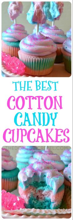 the best cotton candy cupcakes