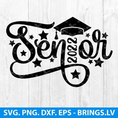 graduation svg cut file with the word class on it and stars in the background