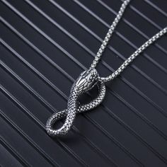 "Punk Wind Snake King Necklace For Men, Bl55590011 Chain Type: Box Chain Chain Length: 24 Inch Metal: Stainless Steel Plating: Silver Plated, Shape: Snake Style: Casual/Sporty/Streetwear Best For Gifts On Any Occasion Message Me For Bundle Or Any Query Thank You!!" King Necklace, Sporty Streetwear, Mother Of Pearl Necklace, Pendent Necklace, Necklace For Men, Casual Sporty, Gold Tone Necklace, Freshwater Pearl Necklaces, Silver Rhinestone