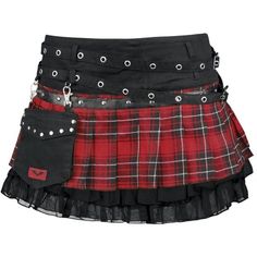 Punk Skirt, Trendy Skirts, Gothic Rock, Red Skirt, Rock Punk, Red Skirts, Gothic Outfits, Goth Outfits