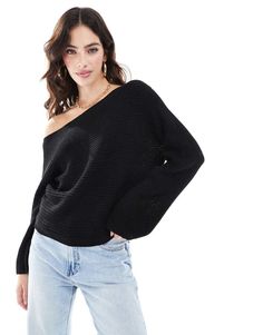 Cardigan by ASOS DESIGN A lesson in layering Plain design Off-shoulder style Long sleeves Relaxed fit Waffle Knit Sweater, Off Shoulder Fashion, Boatneck Sweater, Fuzzy Sweater, Maxi Dress Trend, Tea Dress, Ribbed Sweater, Plus Size Pregnancy, Shoulder Sweater