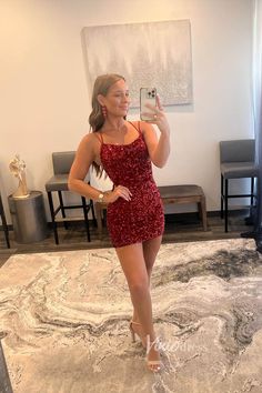 Glitter Red Sequin Cocktail Dress Sexy Tight Homecoming Dresses 2023 S – Viniodress Burgundy Homecoming Dress, Backless Homecoming Dresses, Sequin Homecoming Dress, Graduation Party Dresses, Luxurious Dresses, Mini Homecoming Dresses, Red Homecoming Dresses, Dress Tight