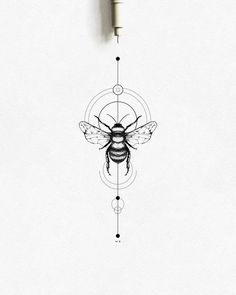 a black and white drawing of a bee