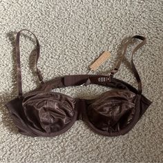 Skims No Show Molded Unlined Balconette Bra 38b Nwt Nylon Bra With Padded Cups, Fitted Bra With Padded Cups For Night Out, Padded Bra For Night Out, Fitted Padded Bra For Night Out, Fitted Underbust Bra Partially Lined, Party Fitted Nylon Bra, Party Nylon Fitted Bra, Fitted Brown Underwire Bra, Fitted Underwire Bra With Lined Body