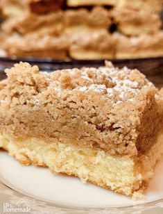 a piece of cake sitting on top of a white plate