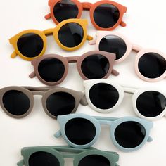 These frosted, matte, retro sunglasses will be your baby's favorite summer sunnies!! They're lightweight, trendy & the perfect fit! I'll be hard to resist buying them in all 6 colors to match all those fun summer outfits!!  + UV400 Protection + Anti Glare + Fabric glasses bag included + Colors may vary slightly in photo due to lighting or production batch Sizing + Approx 0-18M + Video shows toddler vs baby sizing + Toddler sunglasses: https://www.etsy.com/listing/1205550224 Please examine product before use, do not leave baby unattended while using this item. Is this a gift? Let us know & we would love to include a personalized note for the recipient! Summer Plastic Sunglasses For Everyday Use, Everyday Summer Plastic Sunglasses, Fun Anti-reflective Sunglasses For The Beach, Everyday Plastic Sunglasses With Uv Protection, Playful Anti-reflective Sunglasses For Summer, Fun Summer Outfits, Baby Eye, Baby Eyes, Cool Summer Outfits