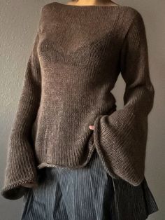 link attached <3 Mum Jeans, Brown Knit Sweater, Handmade Knitwear, Layered Sweater, Sweater Gift, Warm Hug, Loose Knit, Crochet Inspo, Warm Outfits