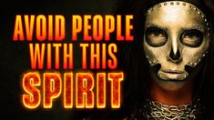 a woman with her face painted like a skeleton and the words avoid people with this spirit