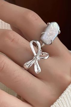 Coquette Aesthetic Bow Ring, silver bow ring, coquette accessories, aesthetic rings Coqquete Rings, Coquette Rings, Coquette Ring, Coquette Accessory, Coquette Jewelry Rings, Vintage Bow Ring, Indie Accessories, Coquette Accessories, Coquette Grunge Jewelry