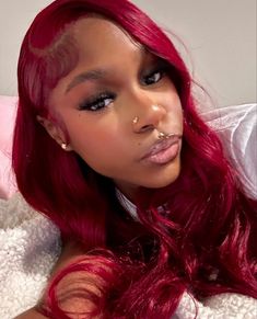 Iron Hair, Bright Red Hair, Red Wigs, Hot Hair Styles, Bob Styles, Hair Life, Frontal Wig