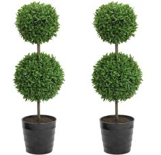 PRICES MAY VARY. Polyester [Design] Each artificial topiary potted plant is made with high-quality faux boxwood for a natural lifelike look that lasts all year round. Tree set comes with 2 lush and realistic topiary balls in evergreen color and wrapped in an aesthetic black planter base. [Perfect Decor ] Our mini trees are great for display on front porch, front door decor, fireplace, tabletop, office desk, shelf, cabinets, bookcase or any other corners in the house that needs greenery décor. Th English Boxwood, Ball Topiary, Topiary Plants, Artificial Topiary, Black Planters, Artificial Plants And Trees, Boxwood Topiary, Artificial Boxwood, Topiary Trees