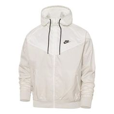 Nike Sportswear Windrunner Hooded Jacket 'Light Orewood Brown Sail' DA0001-104 Casual Breathable Hooded Track Jacket, Breathable Casual Sports Outerwear, Casual Hooded Breathable Track Jacket, Casual Breathable Windbreaker For Fall, Urban White Hooded Jacket With Double-lined Hood, Winter Nylon Breathable Track Jacket, Winter Breathable Nylon Track Jacket, Winter Nylon Track Jacket With Breathable Material, Technical Hooded Nylon Track Jacket