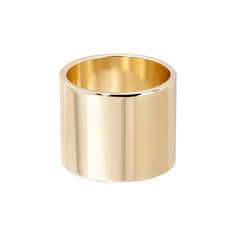 Wide Plain Band Ring Yellow Gold Plated 0.62” Wide X 0.05" Thick Luxury Classic Wide Band Open Ring, Thick Gold Band Ring, Wide Band Rings Women, Formal Wide Band Thick Ring, Thick Gold Band, Emerald Cut Eternity Band, Pave Ear Cuff, Wide Gold Ring, Band Rings Women