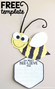 a paper bee with the words you won't bee - believe on it