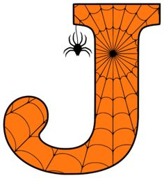 the letter j with a spider on it