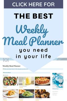 the best weekly meal planner you need in your life - click here for the best weekly meal planner