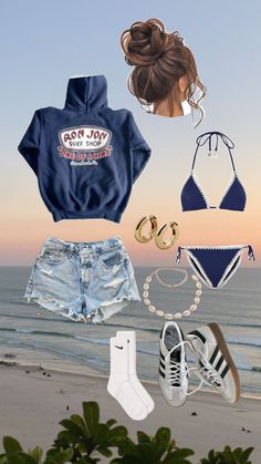 beach girl fit🌊😊 #beach #summer #outfit #outfitinspo #aesthetic #beauty #fashion #vibes #surf #surfing #fit #jewelry #bikini #ocean #cleangirl #clean #cleangirlaesthetic #hoodie #coastal #coastalvibes #coastalgrandaughter After Surfing Outfit, Beach Girl Outfits For School, Surfer Aesthetic Outfits, Surf Girl Style Outfits, Beach Bum Aesthetic Outfit, Beachy Winter Outfits, Beach Girl Aesthetic Outfit, Surfer Outfits, Surfer Style Outfits