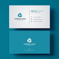 a business card that is designed to look like it has a logo on the front