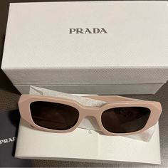 Prada Women's 49mm Sunglasses New Color; Purple Brown Opr 17ws Prada Sunglasses Women Classy, Prada Sunglasses Women, Pink Prada Sunglasses, Womens Prada Sunglasses, Prada Sunglasses Y2k, Prada Sunglasses Women Black, Prada 17ws Sunglasses, Classy Glasses, Prada Accessories