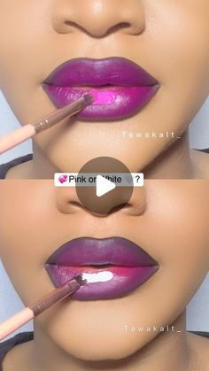 Purple Lip Makeup, Purple Lips Makeup, Purple Liner, Makeup Cleaner, Girl Makeup Tutorial