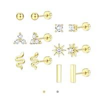 a bunch of different types of studs and piercings on a white background with space for text