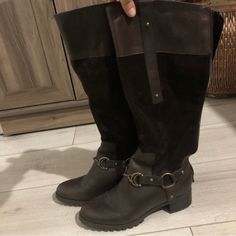 Excellent Condition U Will See Picture Only Inside Feather Peel But With Zipper Not Nothing Nothing Outside Of Boots Only Inside Mild Only Worn 1 Times Retail 189 Color Brown And Size 7 Etienne Aigner, Brown Boots, Bootie Boots, Ankle Boots, Zipper, Women Shoes, Boots, Women Shopping