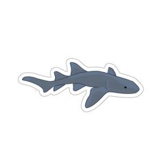 a shark sticker on a white background