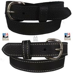 BLACK LADIES BULLHIDE LEATHER STITCHED BELT - Choice of Stitching - Handmade in USA Simplistic Style, Work Belt, Beautiful Belts, Leather Tooling, Belted Dress, Leather Handmade, Leather Belt