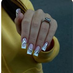 Wow Nails, Silver Nails, Square Acrylic Nails, Manicure Y Pedicure, Funky Nails, Best Acrylic Nails, Square Nails, Long Acrylic Nails, Trendy Nails