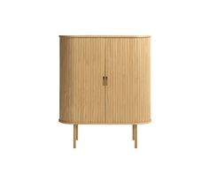 Orella Cabinet Natural Oak Veneer - Scandinavian Designs Tambour Doors, Contemporary Storage, Accent Chair Bedroom, Dining Cabinet, Table Extension, Sit Stand Desk, Extension Dining Table, Living Room Collections, Leaf Table