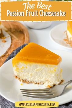 Passion Fruit Cheesecake. Passion Fruit Dessert, Passion Fruit Recipes, Passion Fruit Cheesecake, Passion Fruit Cake