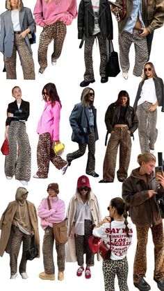 Leapord Pants Styling, Leaped Pants Outfit, Styling Leopard Pants, Leopard Skirt Outfit Fall, Cheetah Pants Outfit, Leopard Pants Outfit, Leopard Print Pants Outfit, Cheetah Print Pants, Leopard Skirt Outfit