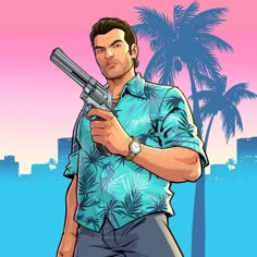 Gta Artwork, Tommy Vercetti, Patrick Brown, Grand Theft Auto Artwork, Gta Vice City, Vice City, Gta San Andreas, Rockstar Games, San Andreas