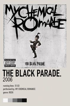 the black parade tour poster for michael romae's upcoming album, the black parade