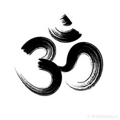 an omen symbol in black ink on a white background