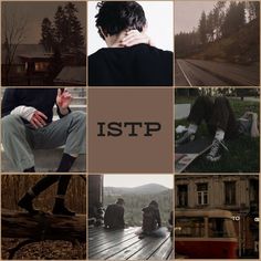 a collage of images with the words istp written in black and white on them