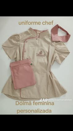 #uniformefeminino #uniformechef #dolma Chefs Uniform, Baker Clothes, Retro Cafe, Pastry Chef