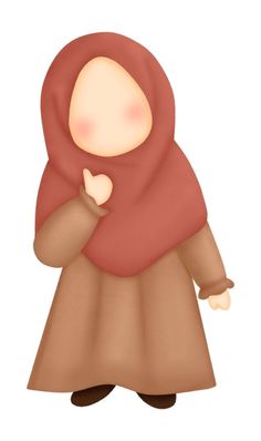 a cartoon character wearing a red scarf and holding a heart shaped object in her hands