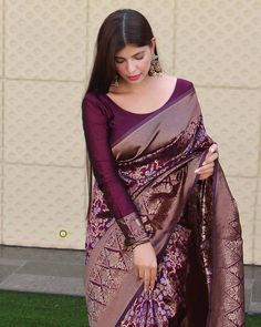 🍁*NEW LAUNCHING*🍁

Presenting Enchanting Yet Breathable  Banarasi Sarees For Intimate And Big Fat Indian Weddings, That Are Light On Your Skin And Uplift Your Wedding Shenanigans!

*PRICED @ ₹749/-WOW RATE*

*SAREE & BLOUSE COLOUR :- 🍷 WINE 🍷 *

*FABRIC :- LICHI SILK*

Saree Length 5.5 Meter
Blouse Length 0.8 Meter

✅*SINGLES AVAILABLE*✅
*FULL STOCK AVAILABLE*
*READY TO SHIP* Wine Color Saree Contrast Blouse, Blouse Designs For Heavy Breast, Wine Saree Look, Wine Colour Blouse, Purple Saree Look, Wine Colour Saree, Purple Colour Saree, Kolkata Wedding, Full Sleeves Blouse Designs