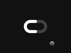 a black and white logo with the letter c in it's center, on a dark background