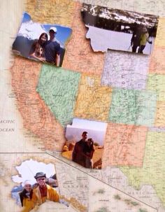 a map with pictures of people on it and the words cool photography idea written below