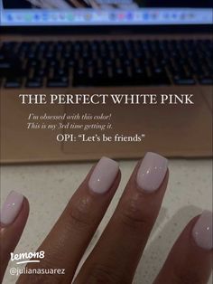 Milky Nails, Amazing Nails, Work Nails, I'm Bored, Pink Nail, Dipped Nails, Square Acrylic Nails, Opi Nails